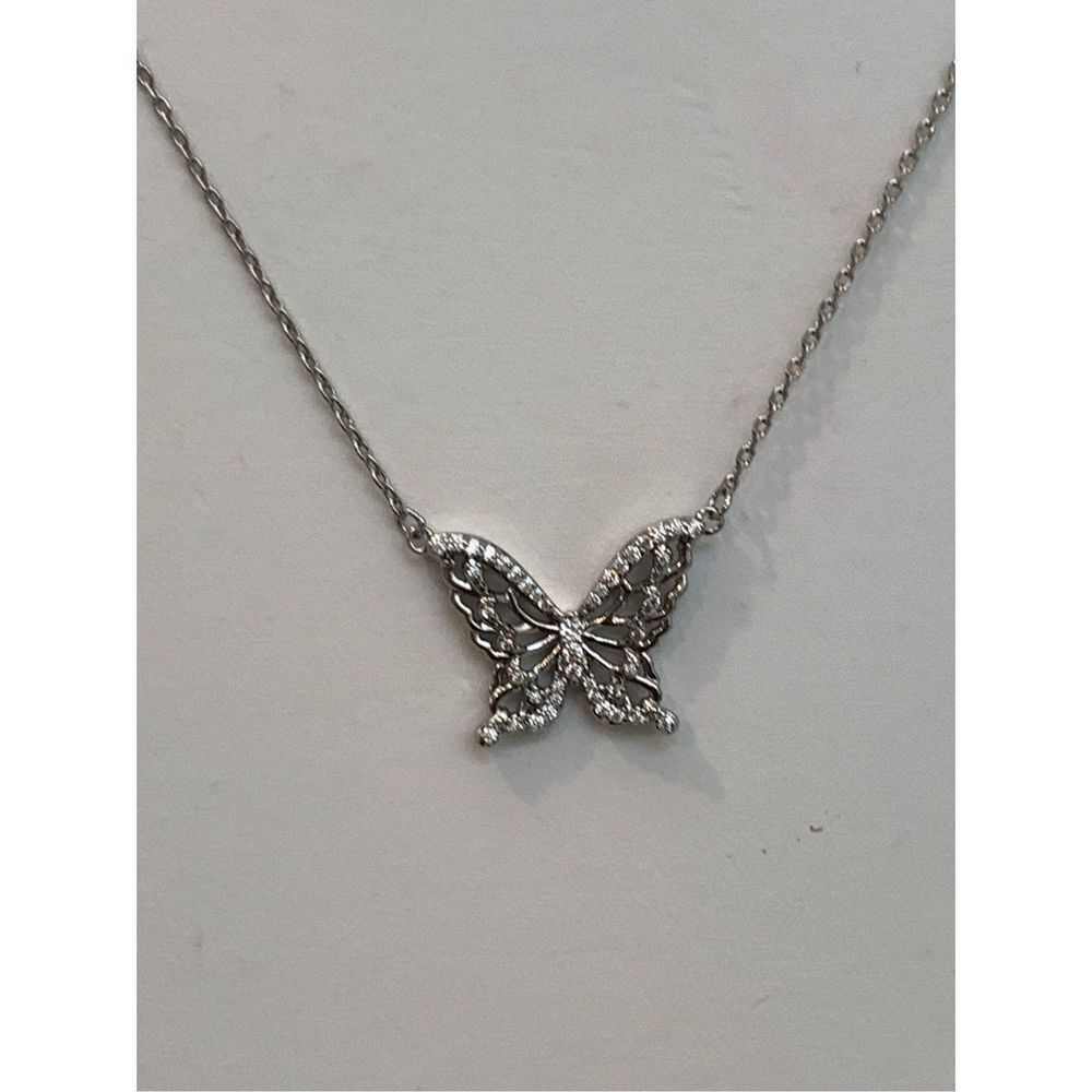 Butterfly Silver Necklace #intricate detail #garden #butterfly